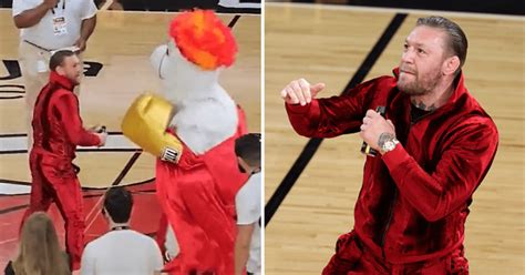Connor mcgregor knocks out mascot